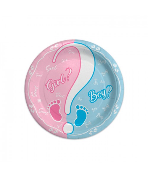 Tovaglioli Gender Reveal con Scritta Boy or Girl Oro