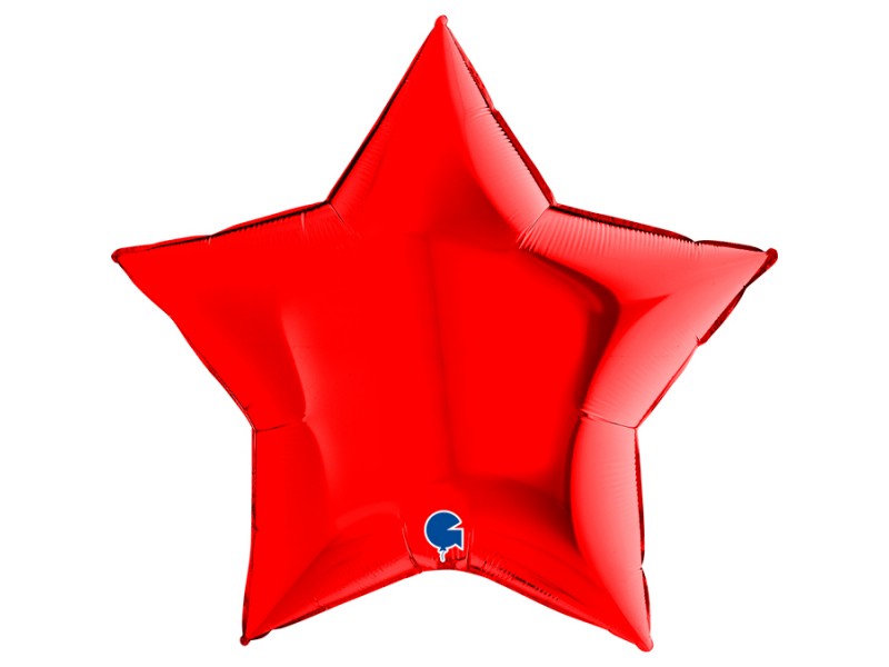 PALLONE MYLAR STELLA 36" ROSSO 91CM - L'Officina delle feste