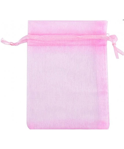 SACCHETTO ORGANZA CM 7X10 ROSA CON LACCIO 12PZ 