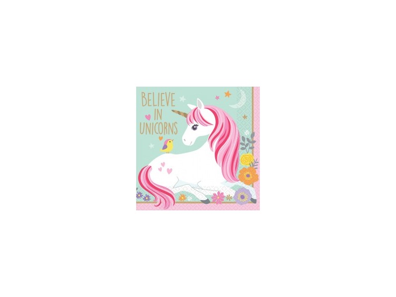 TOVAGLIOLO 25CM 16PZ MAGICAL UNICORN - L'Officina delle feste