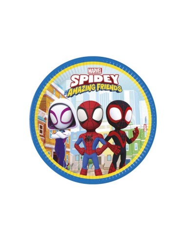 PIATTO CARTA 20CM SPIDEY & FRIENDS 8PZ - L'Officina delle feste