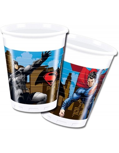 Bicchiere plast. 8 pz * BATMAN VS S/MAN