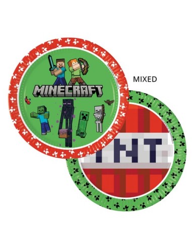 PIATTO CARTA 23CM MINECRAFT NEXT GENERATION 8PZ - L'Officina