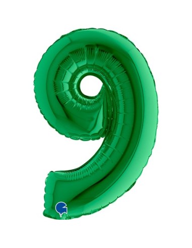 NUMERO MYLAR MEDIO VERDE 9 CM. 35 - L'Officina delle feste