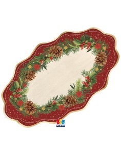 6 PIATTI CARTA MIX FONDI CHRISTMAS TWINKLE 24CM