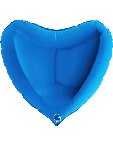 PALLONE CUORE MYLAR 36" BLU 91CM - L'Officina delle feste