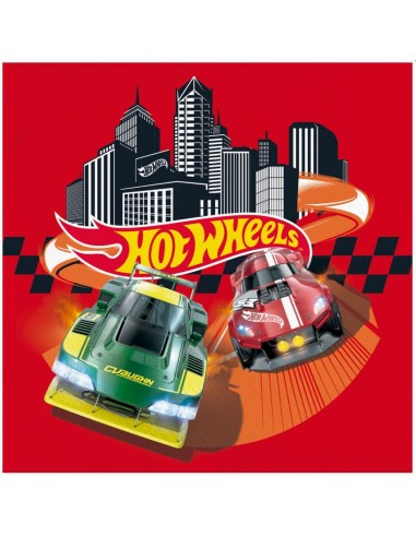 16 TOVAGLIOLI 33X33CM HOT WHEELS - L'Officina delle feste