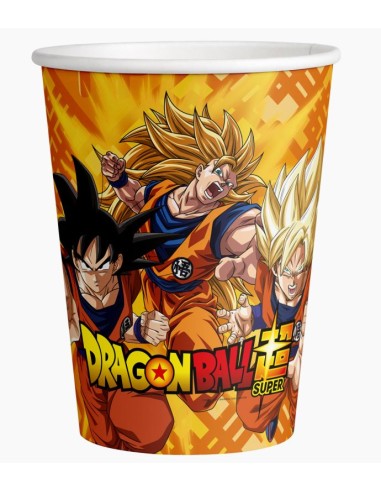 BICCHIERE CARTA 200ML DRAGON BALL 8PZ - L'Officina delle feste