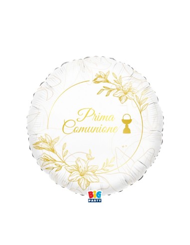 PALLONE MYLAR CM. 45 PRIMA COMUNIONE ELEGANT - L'Officina delle