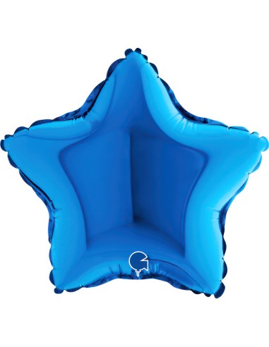 PALLONE MYLAR STELLA 9" BLU CM. 23 - L'Officina delle feste