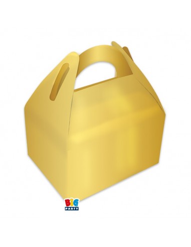 6 PARTY BOX ORO GOLD METAL 15X18X11 CM - L'Officina delle feste