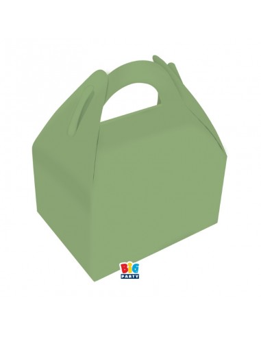 6 PARTY BOX VERDE EUCALIPTO 15X18X11 CM - L'Officina delle feste