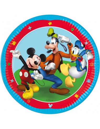 PIATTO 23CM 8 PZ TOPOLINO MICKEY ROCK THE HOUSE