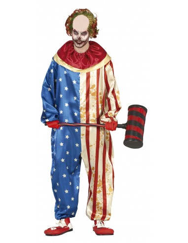 COSTUME PAGLIACCIO HORROR AMERICANO TG. XL 52-54 - L'Officina