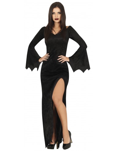 COSTUME DONNA GOTICA SIMIL MORTICIA TG L 42-44 - L'Officina