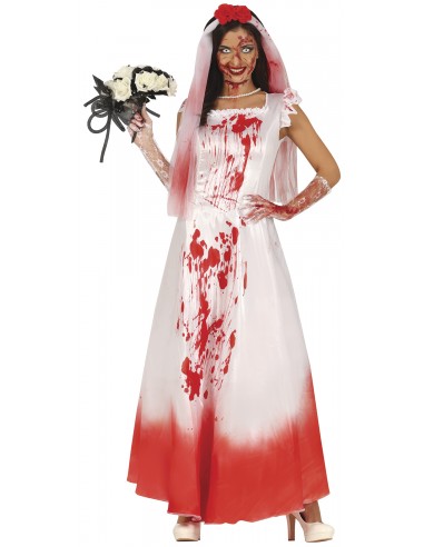 COSTUME DONNA SPOSA INSANGUINATA TG. S 38 - 40 - L'Officina