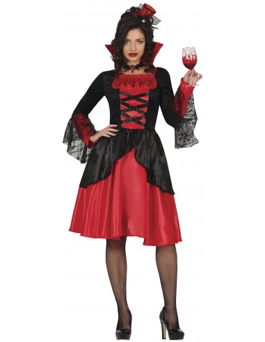 COSTUME DONNA VAMPIRA ROSSA TG. L 42-44 - L'Officina delle feste