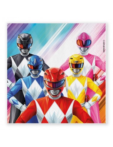 TOVAGLIOLO 33X33 POWER RANGERS20PZ - L'Officina delle feste