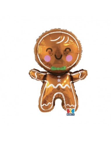 PALLONE MYLAR GINGERBREAD OMINO PAN DI ZENZERO