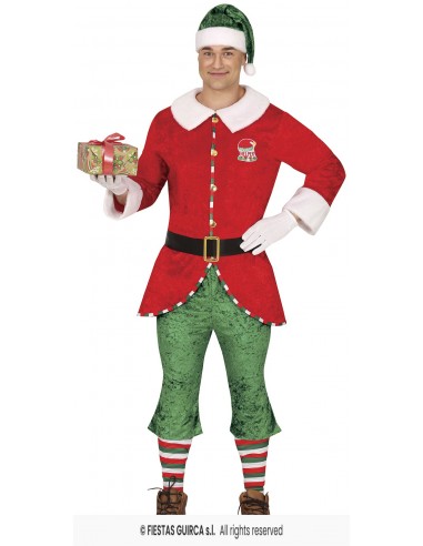 COSTUME UOMO ELFO AIUTANTE DI BABBO NATALE NEW 48-50 TG. M -