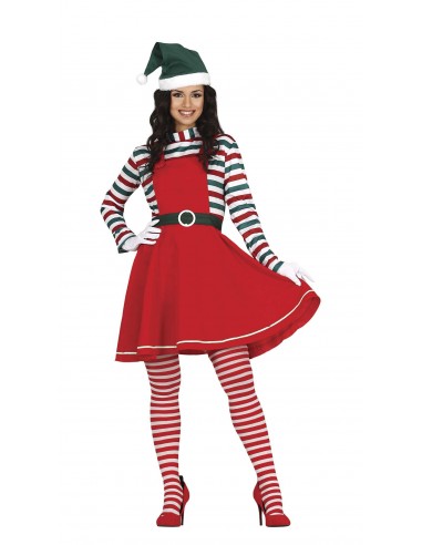 COSTUME DONNA ELFA AIUTANTE DI BABBO NATALE 38-40 TG. S