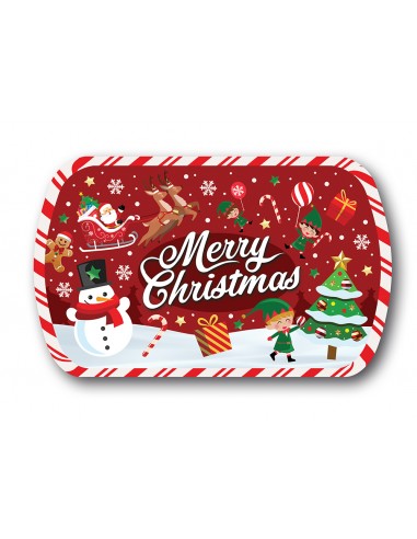 VASSOIO MERRY CHRISTMAS 39X24 CM PVC