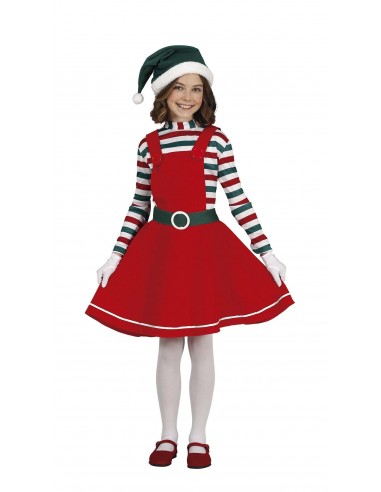 COSTUME BIMBA ELFA AIUTANTE DI BABBO NATALE 3 - 4 ANNI -