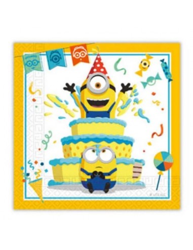 TOVAGLIOLO 33X33CM MINIONS RISE OF GRU 20PZ - L'Officina delle