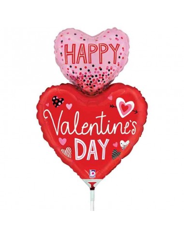 PALLONE MYLAR MINI SHAPE 16" HAPPY VALENTINE'S DAY 40CM -