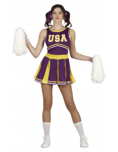 COSTUME CHEERLEADER VIOLA RAGAZZA 14 - 16 ANNI - L'Officina