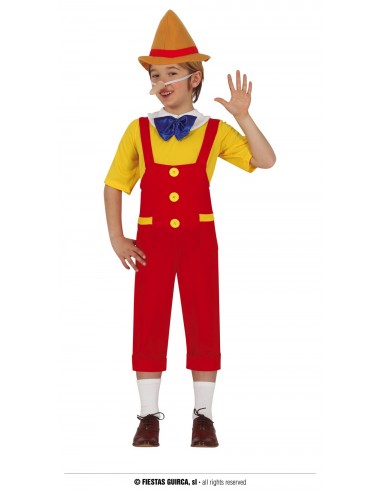 COSTUME BIMBO PINOCCHIO BURATTINO 3 - 4 ANNI - L'Officina delle