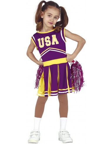 COSTUME CHEERLEADER VIOLA BIMBA 10 - 12 ANNI - L'Officina delle