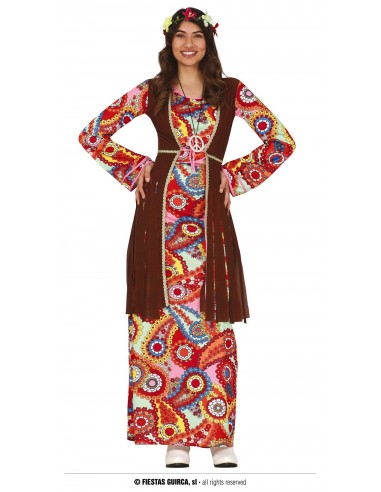 COSTUME DONNA HIPPIE TG. L 42-44 - L'Officina delle feste