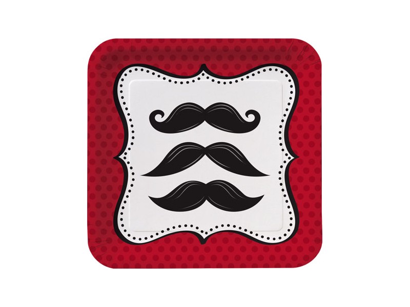 PIATTO CM. 18 BAFFI MUSTACHE 8PZ