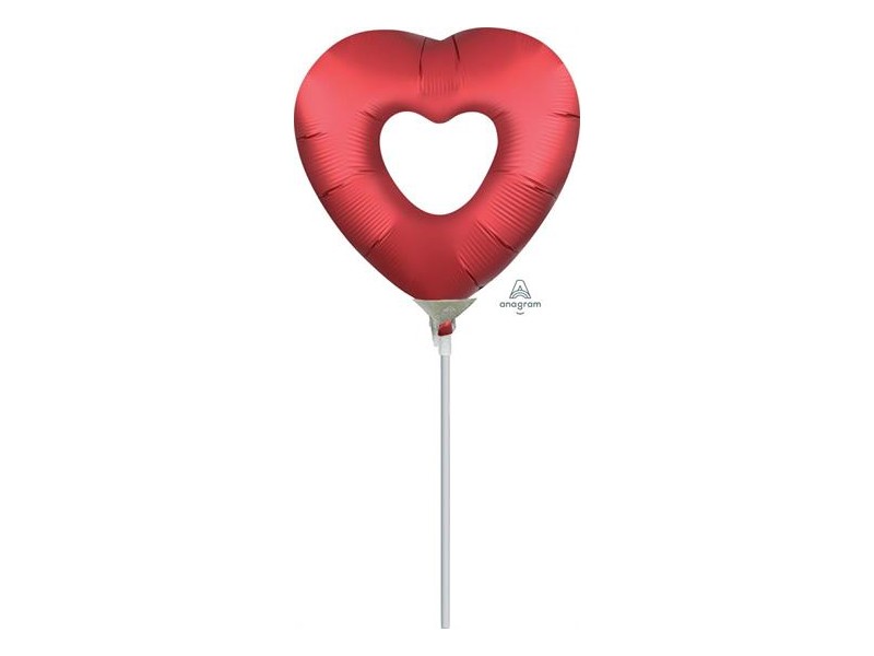 PALLONE MYLAR CUORE RED 9" 23CM VUOTO