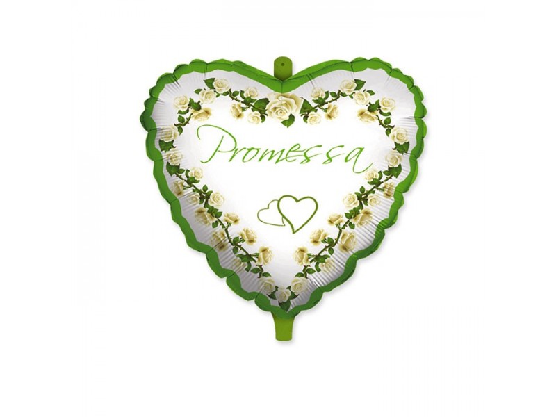 PALL.MYLAR CUORE PROMESSA FLOWER 18"